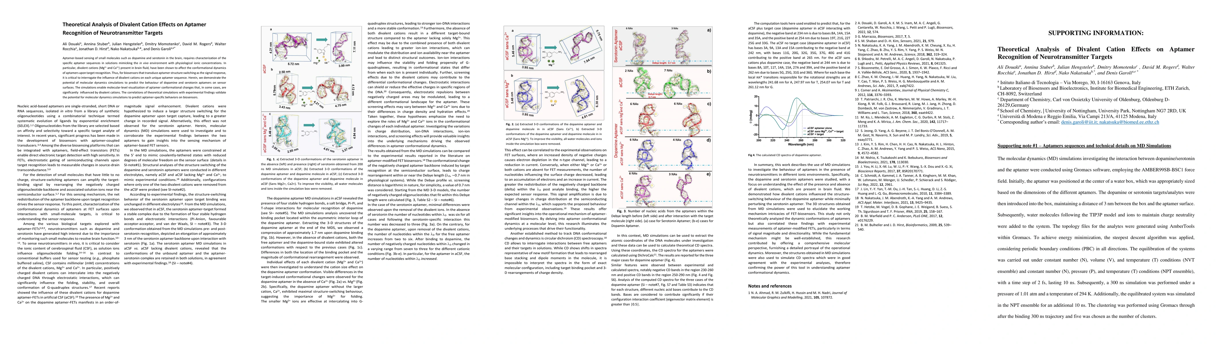 Thumbnail for Theoretical Analysis of Divalent Cation Effects on Aptamer Recognition
  of Neurotransmitter Targets
