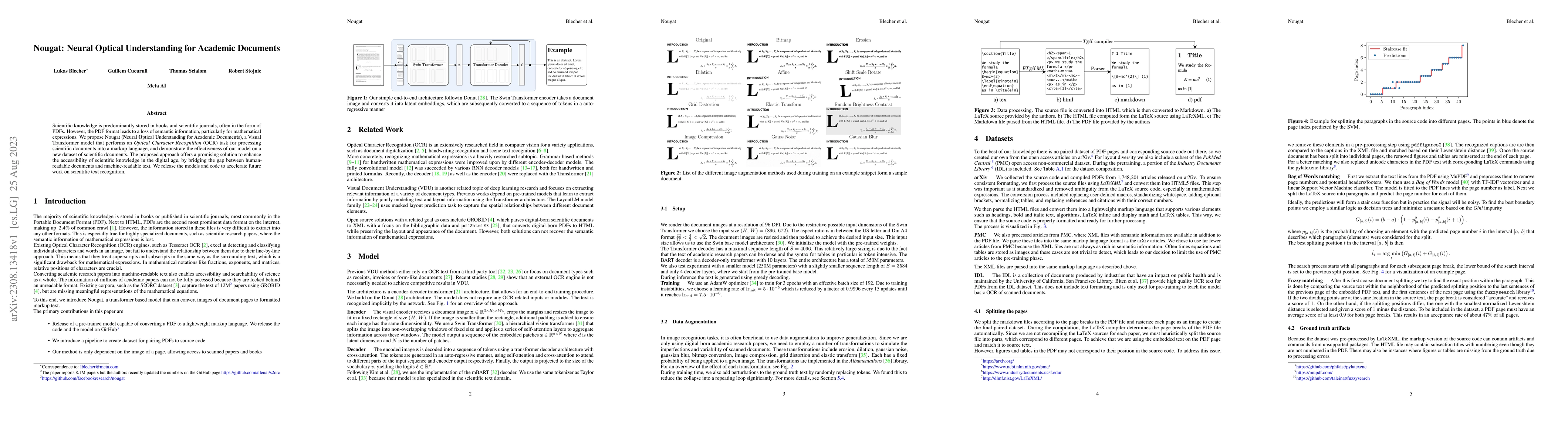 Thumbnail for Nougat: Neural Optical Understanding for Academic Documents