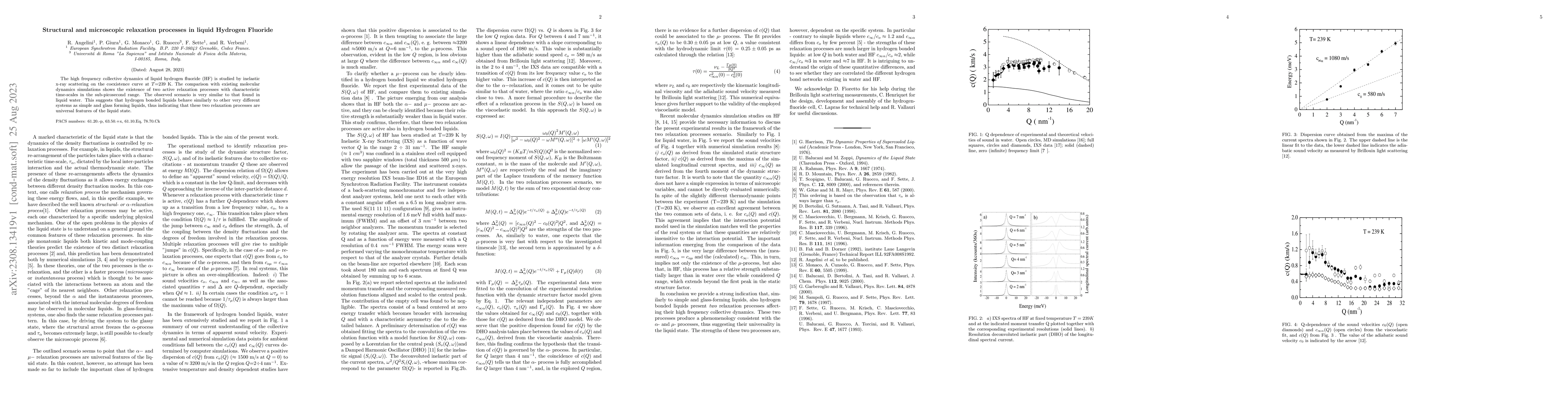 Thumbnail for Structural and Microscopic Relaxation Processes in Liquid Hydrogen
  Fluoride