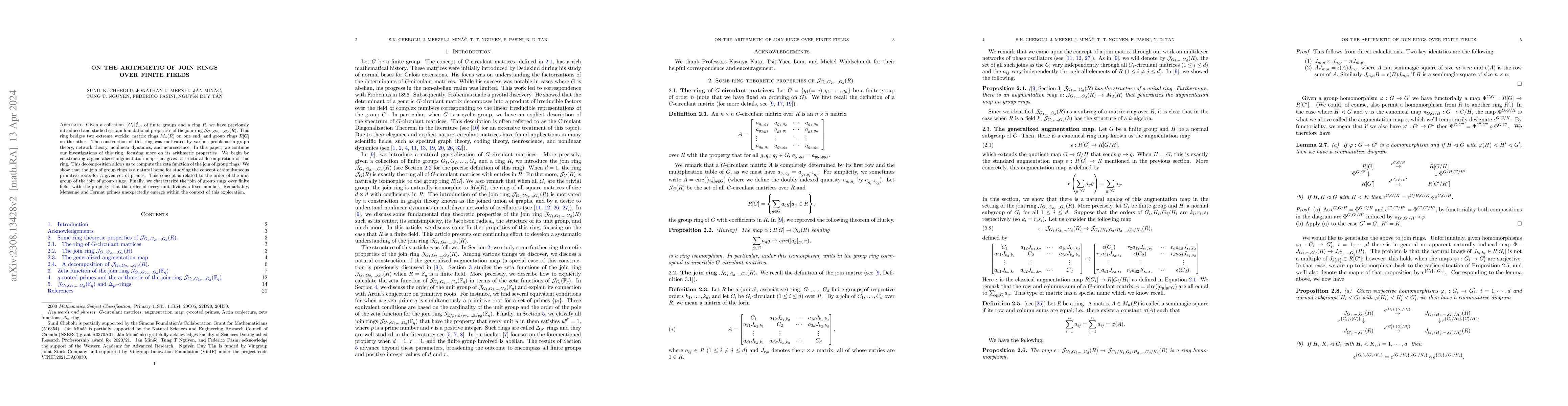 Thumbnail for On the arithmetic of the join rings over finite fields
