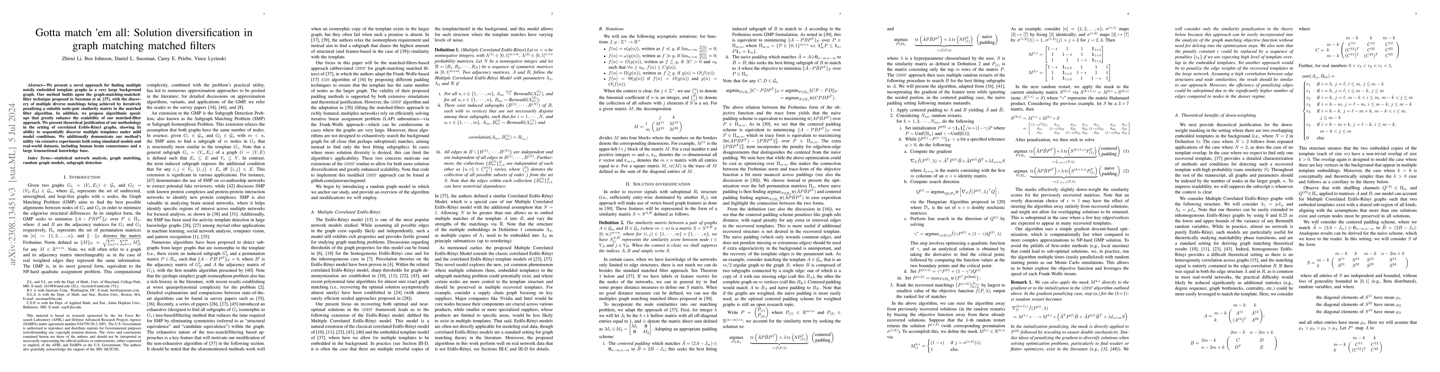Thumbnail for Gotta match 'em all: Solution diversification in graph matching matched
  filters