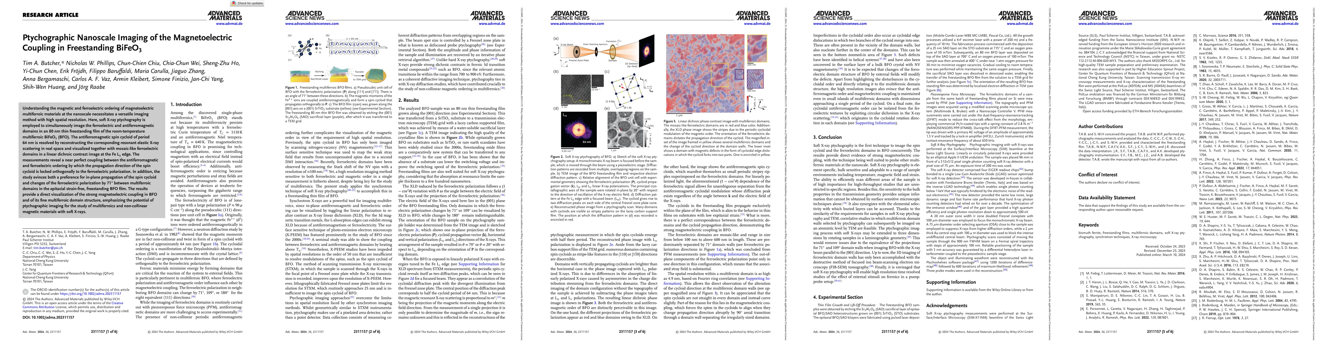 Thumbnail for Ptychographic nanoscale imaging of the magnetoelectric coupling in
  freestanding BiFeO$_3$