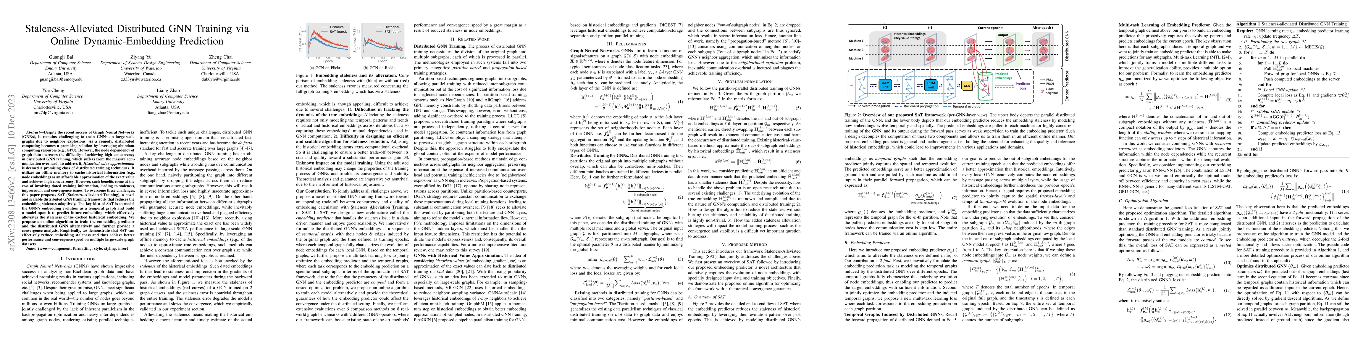 Thumbnail for Staleness-Alleviated Distributed GNN Training via Online
  Dynamic-Embedding Prediction