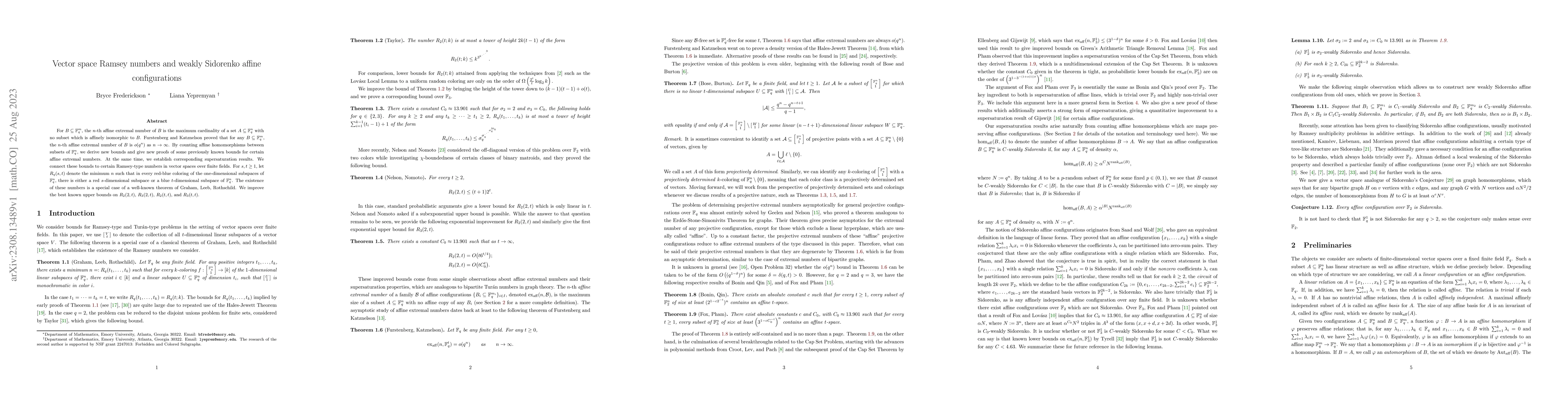 Thumbnail for Vector space Ramsey numbers and weakly Sidorenko affine configurations
