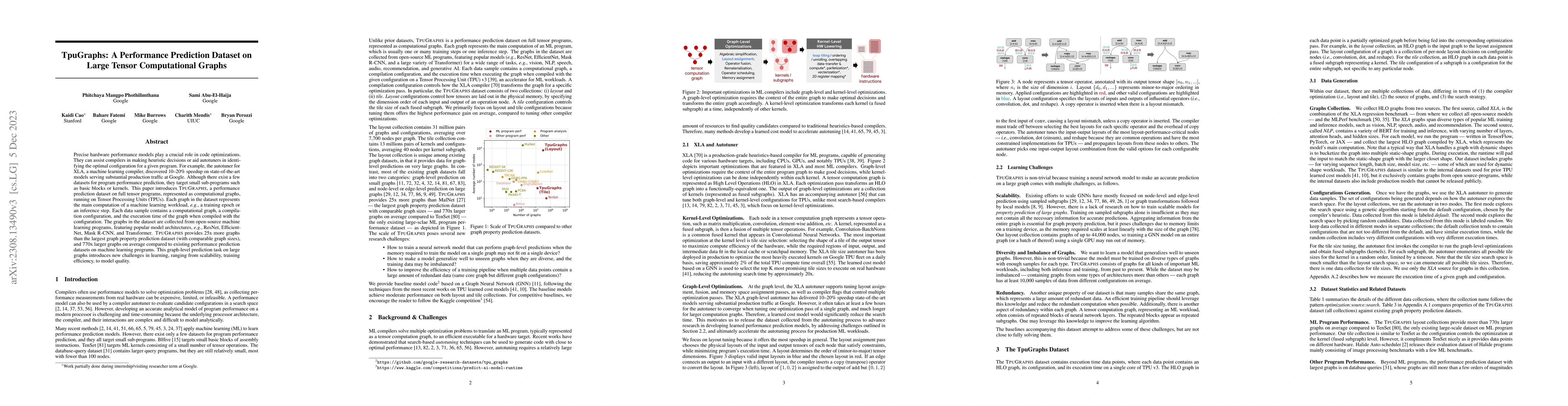 Thumbnail for TpuGraphs: A Performance Prediction Dataset on Large Tensor
  Computational Graphs