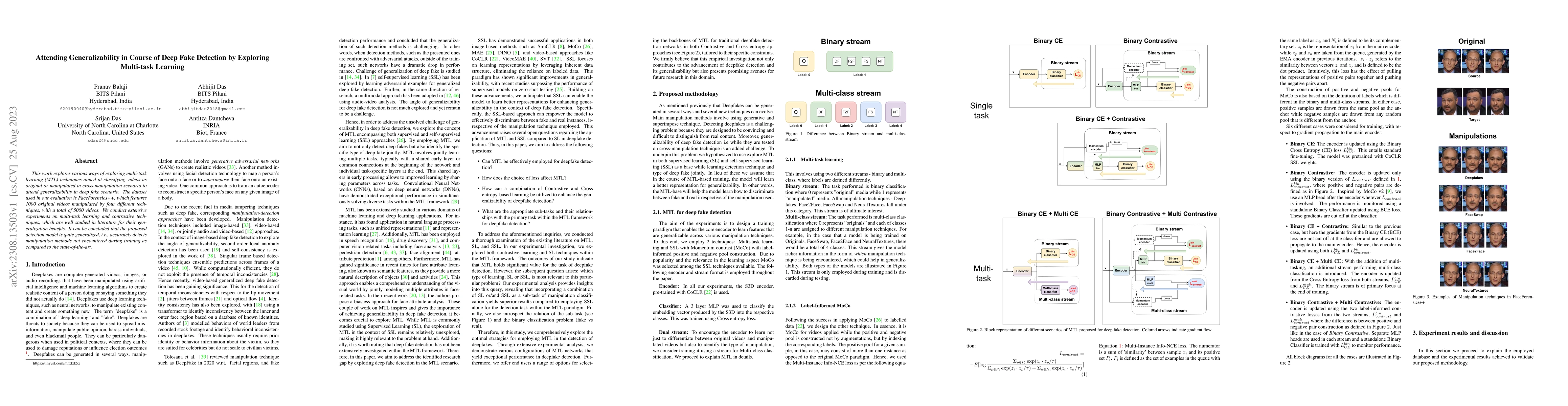 Thumbnail for Attending Generalizability in Course of Deep Fake Detection by Exploring
  Multi-task Learning