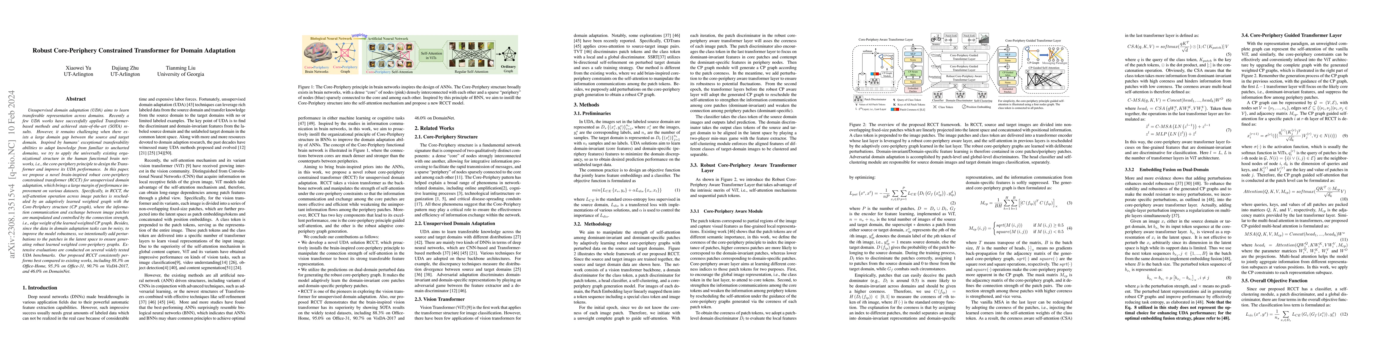 Thumbnail for Robust Core-Periphery Constrained Transformer for Domain Adaptation
