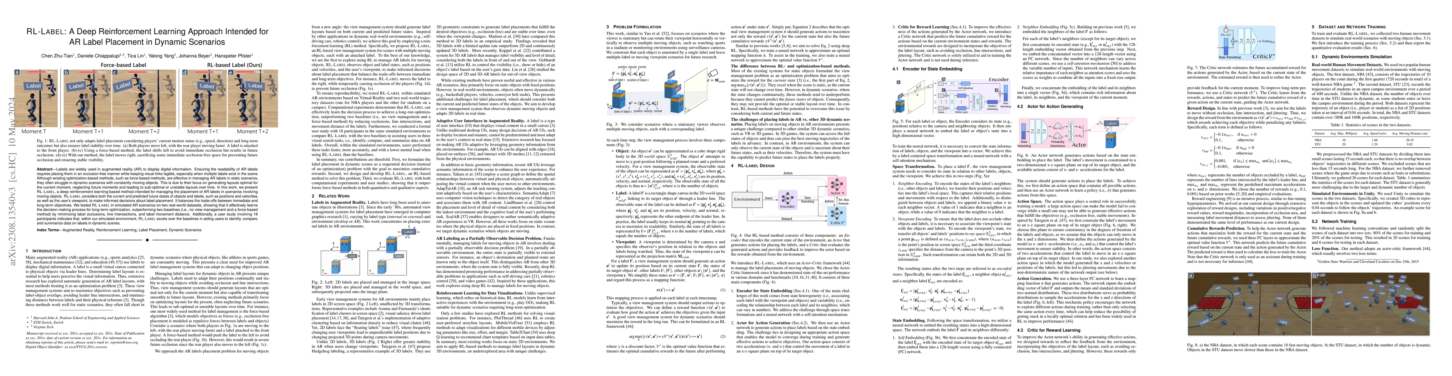 Thumbnail for RL-LABEL: A Deep Reinforcement Learning Approach Intended for AR Label
  Placement in Dynamic Scenarios