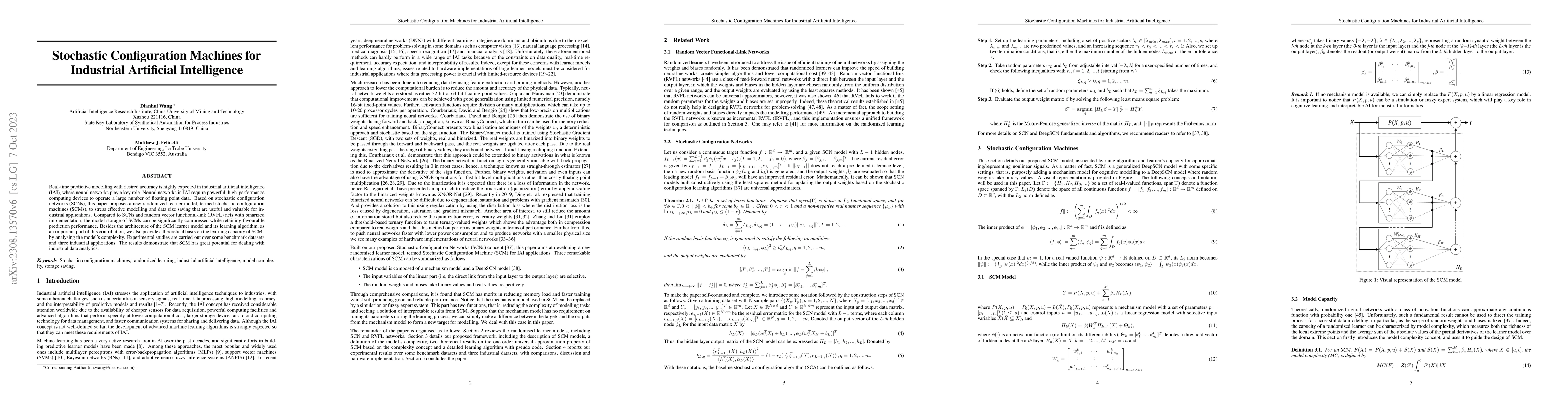 Thumbnail for Stochastic Configuration Machines for Industrial Artificial Intelligence