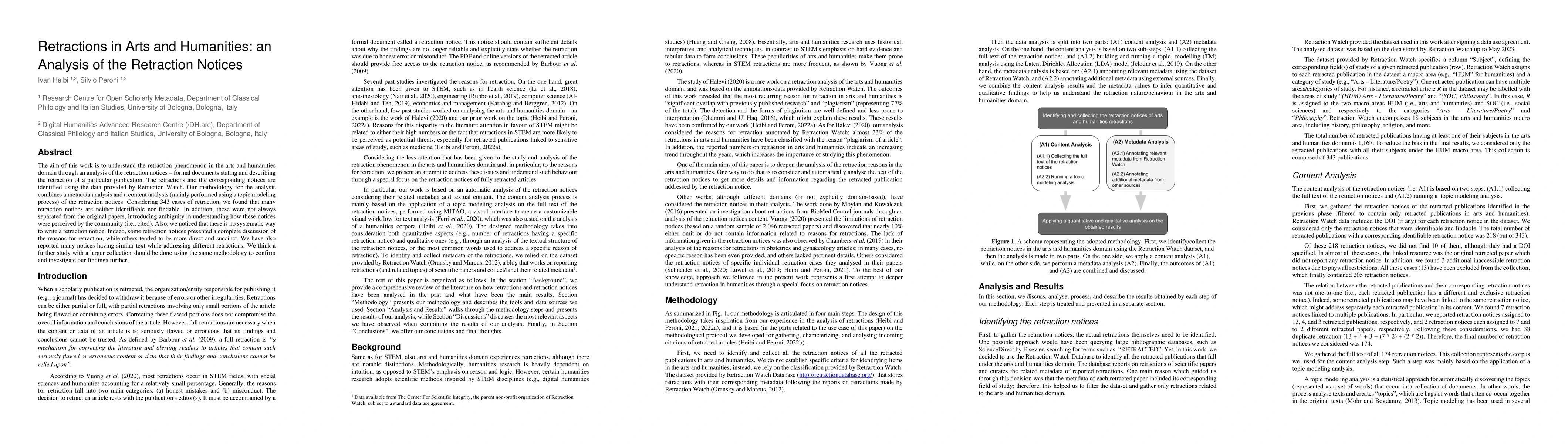 Thumbnail for Retractions in Arts and Humanities: an Analysis of the Retraction
  Notices