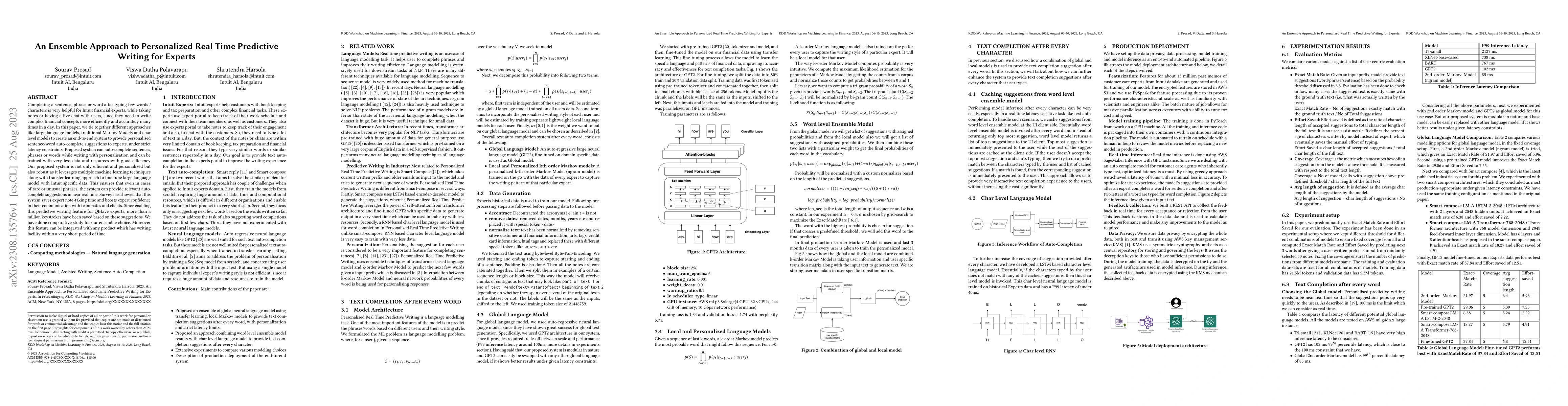 Thumbnail for An Ensemble Approach to Personalized Real Time Predictive Writing for
  Experts