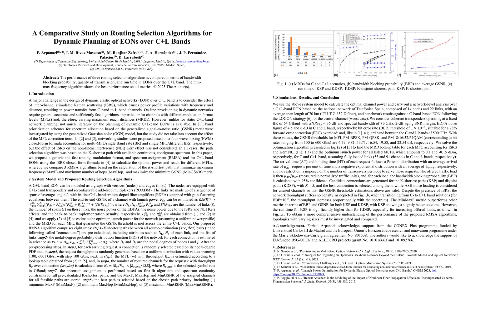 Thumbnail for A Comparative Study on Routing Selection Algorithms for Dynamic Planning
  of EONs over C+L Bands