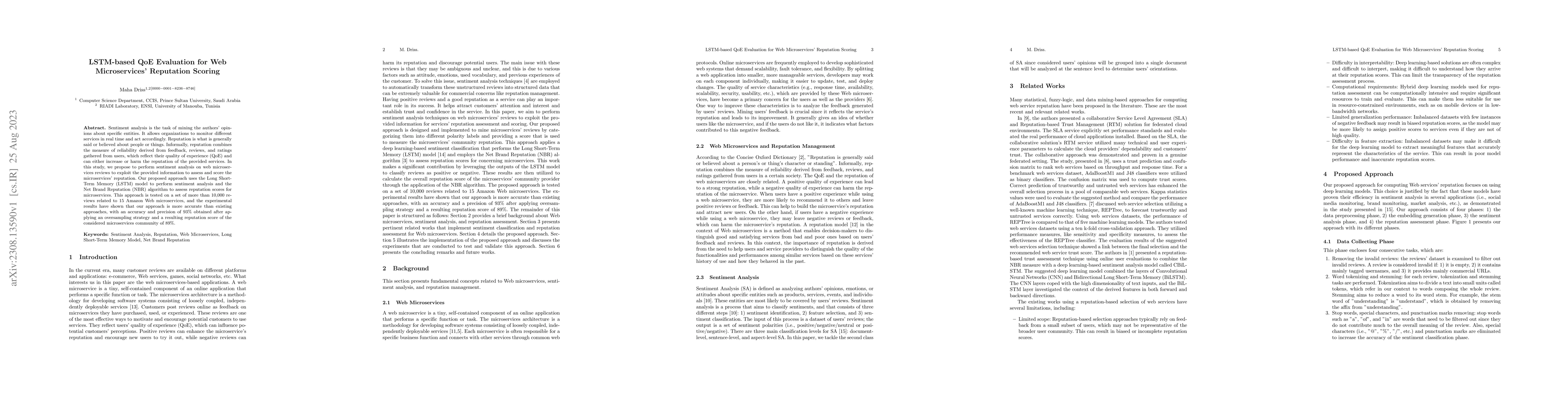 Thumbnail for LSTM-based QoE Evaluation for Web Microservices' Reputation Scoring
