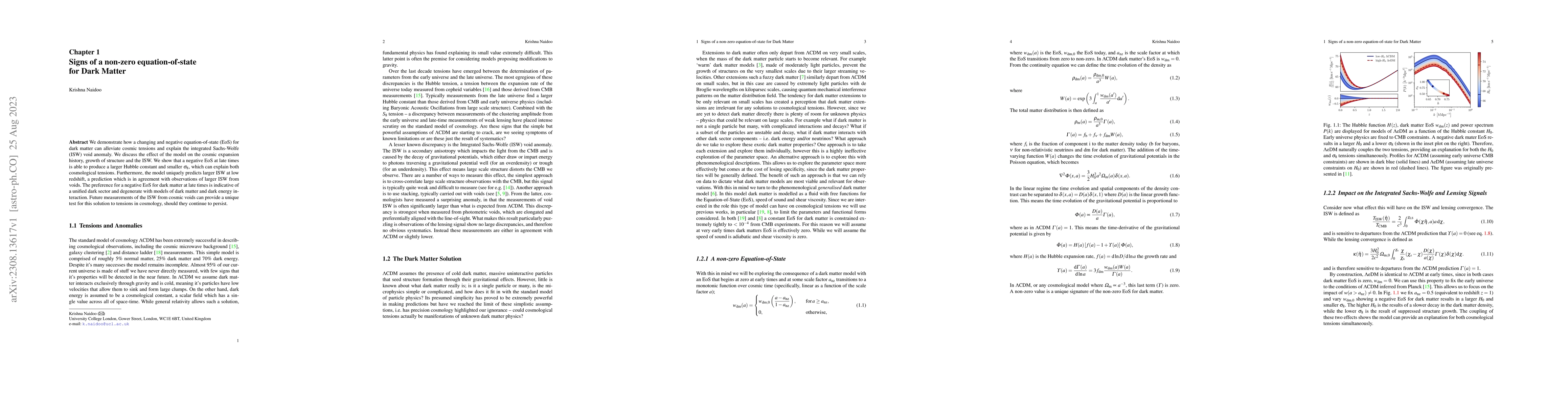 Thumbnail for Signs of a non-zero equation-of-state for Dark Matter