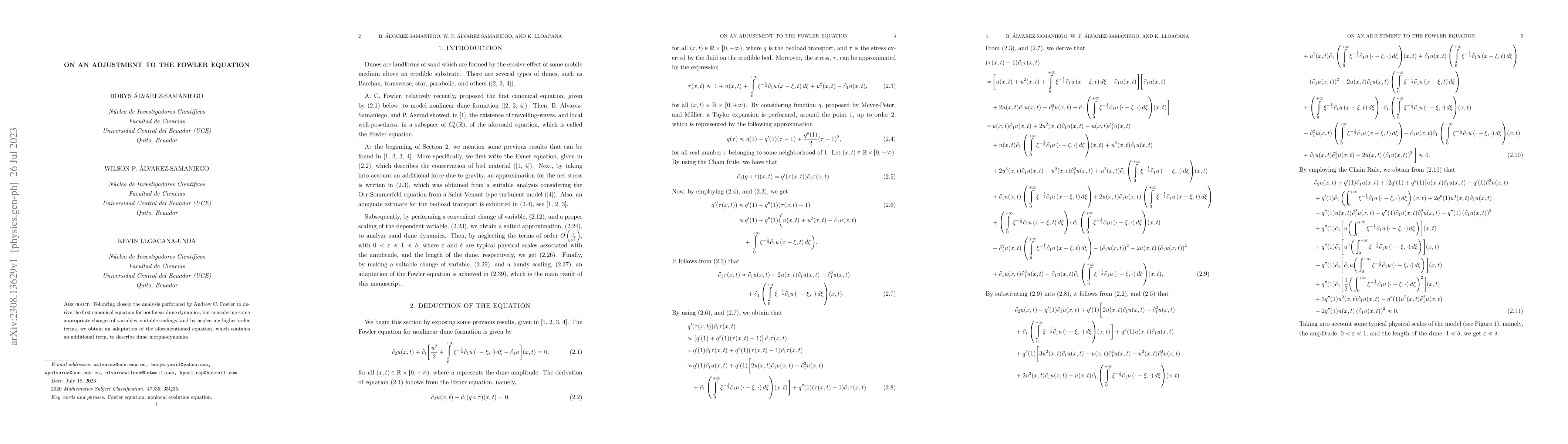 Thumbnail for On an adjustment to the Fowler equation