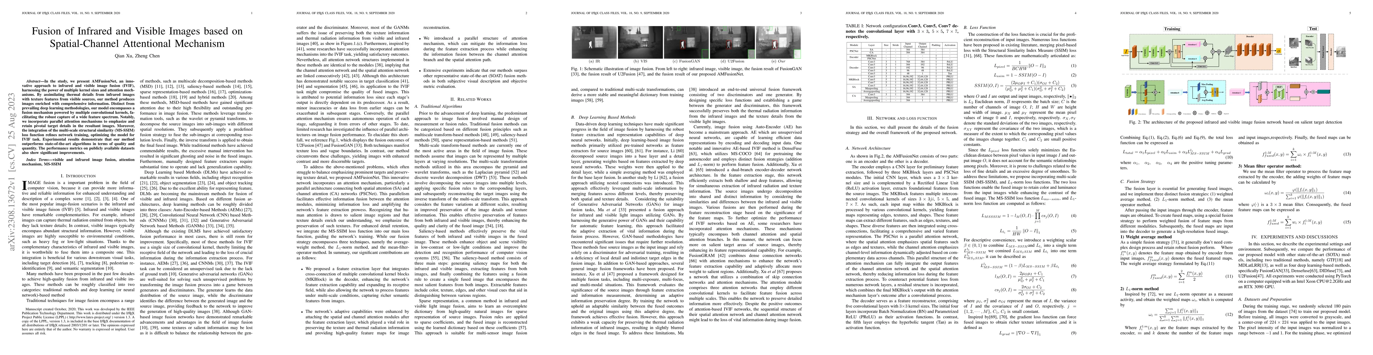 Thumbnail for Fusion of Infrared and Visible Images based on Spatial-Channel
  Attentional Mechanism