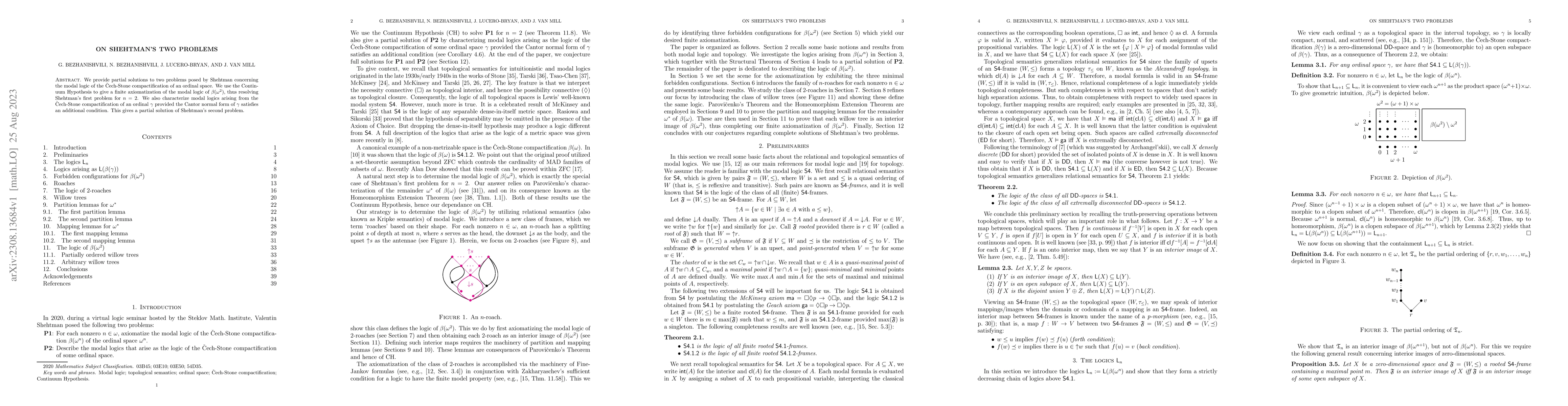 Thumbnail for On Shehtman's Two Problems