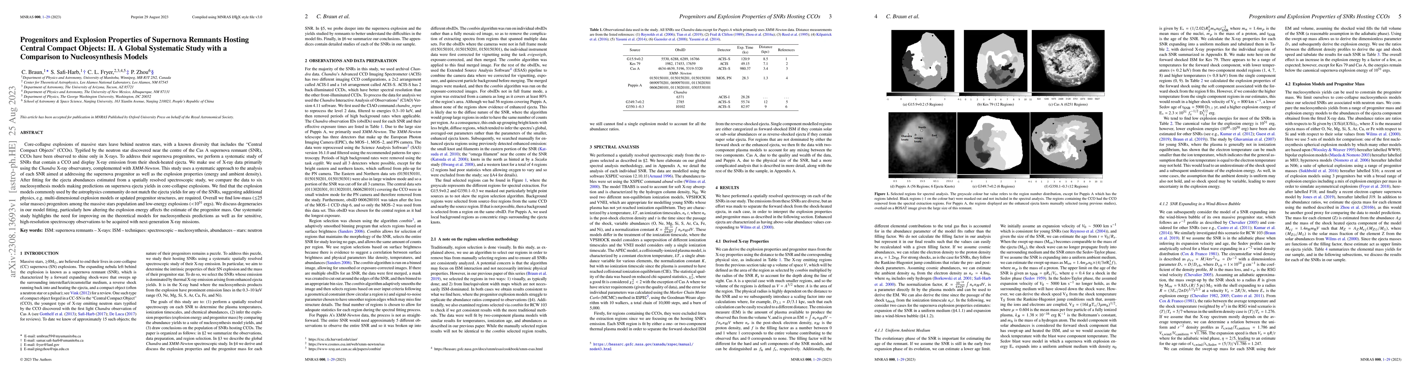 Thumbnail for Progenitors and Explosion Properties of Supernova Remnants Hosting
  Central Compact Objects: II. A Global Systematic Study with a Comparison to
  Nucleosynthesis Models