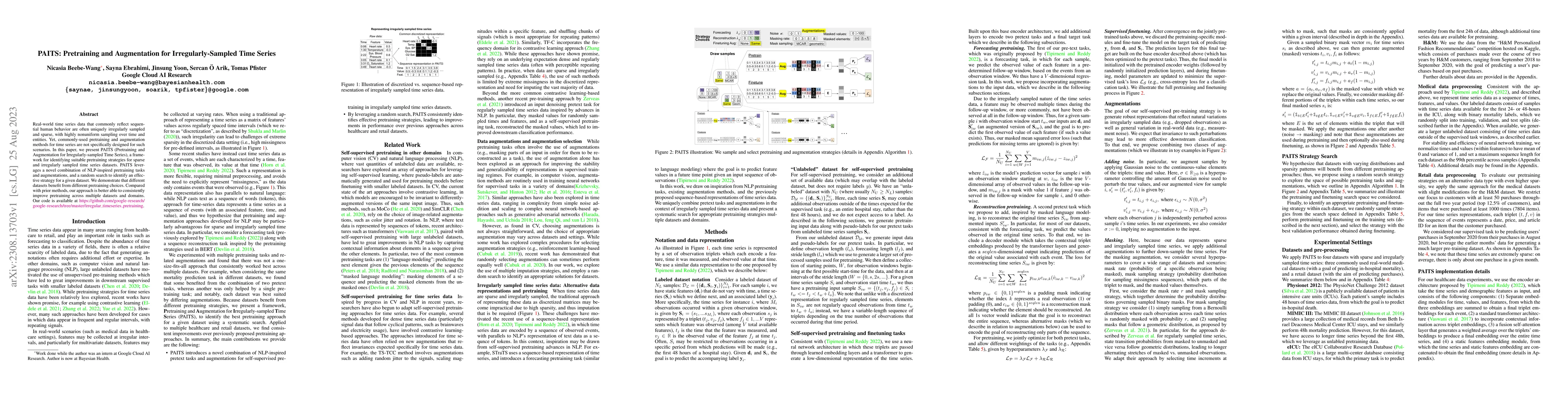Thumbnail for PAITS: Pretraining and Augmentation for Irregularly-Sampled Time Series