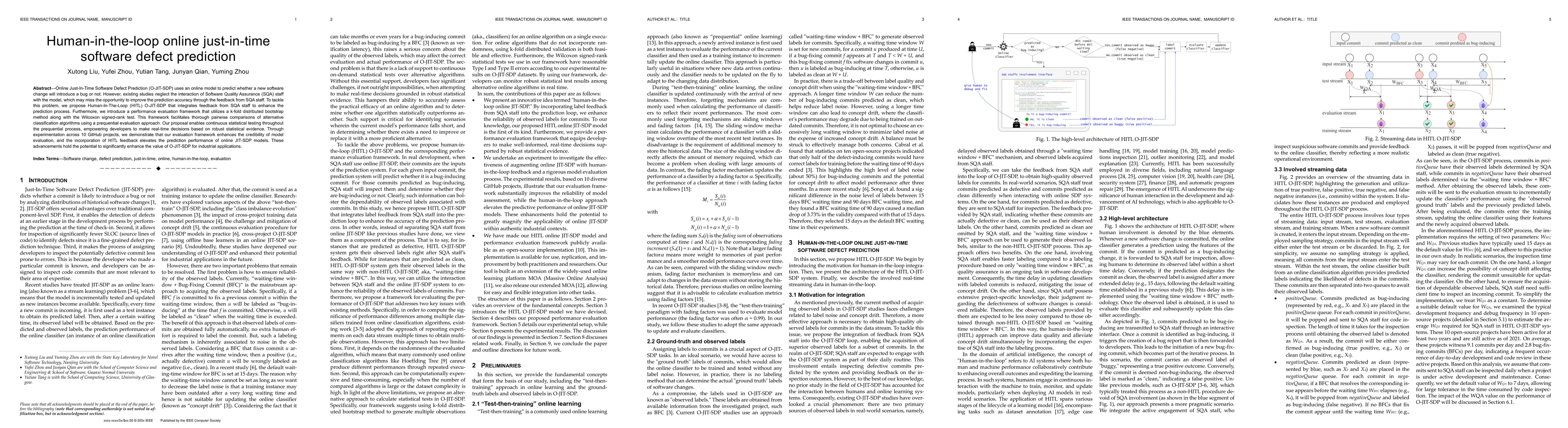 Thumbnail for Human-in-the-loop online just-in-time software defect prediction