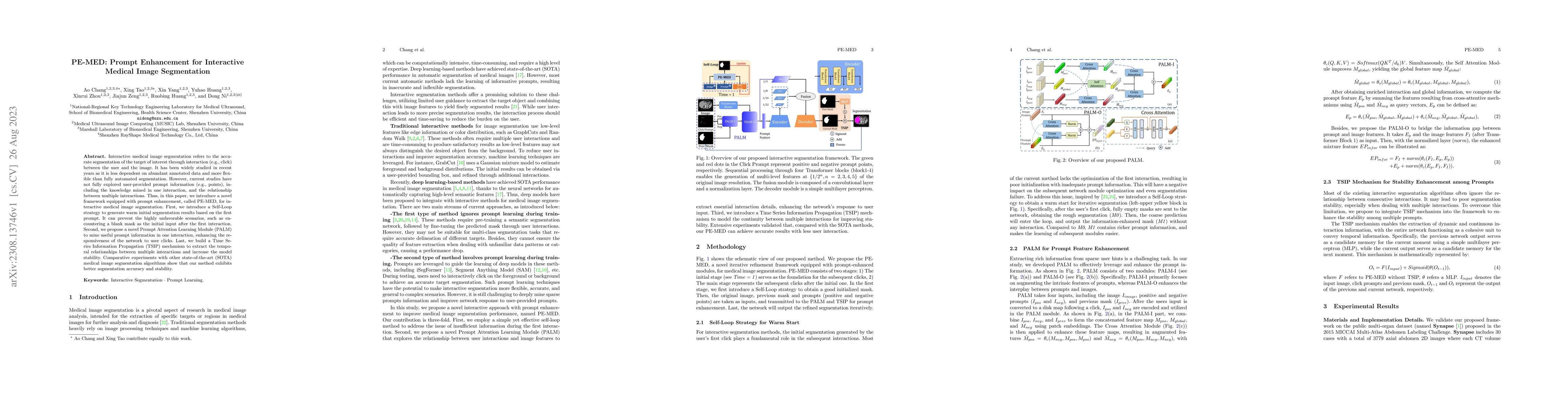 Thumbnail for PE-MED: Prompt Enhancement for Interactive Medical Image Segmentation