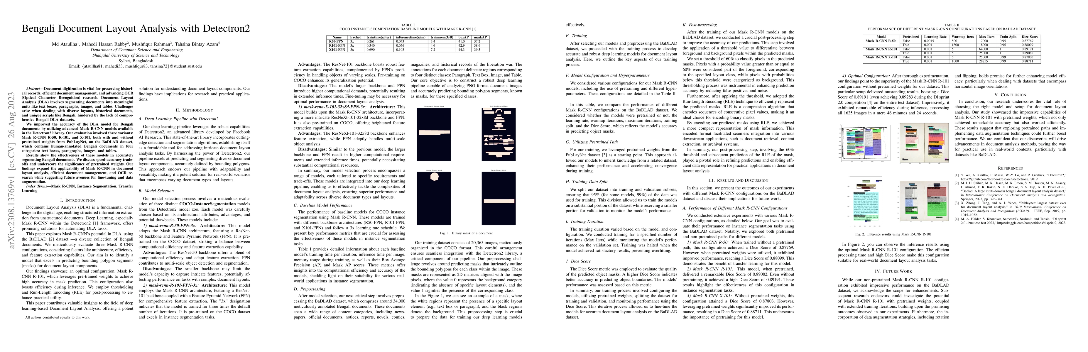 Thumbnail for Bengali Document Layout Analysis with Detectron2
