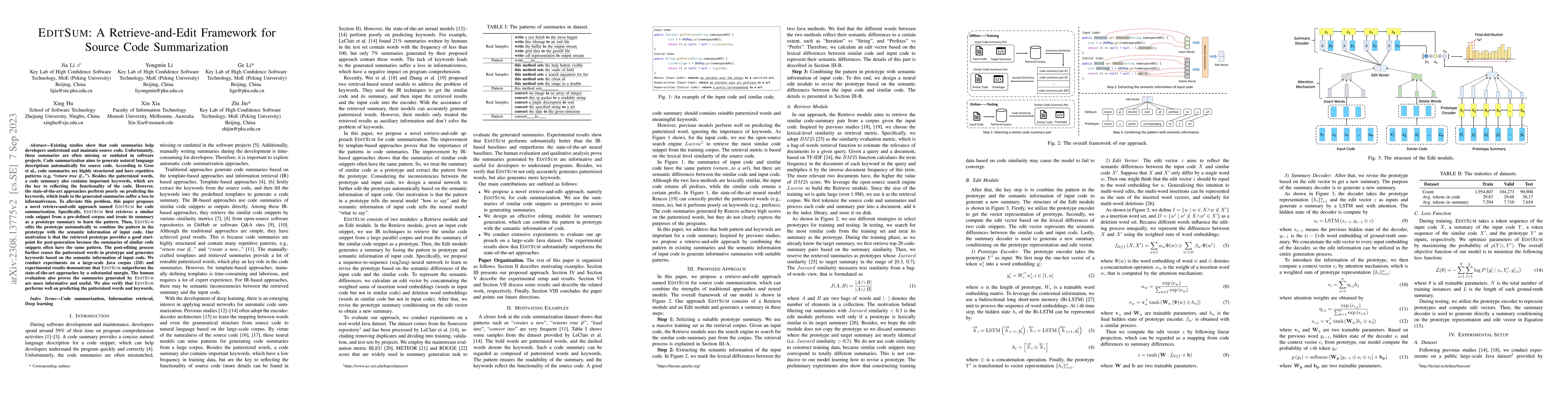 Thumbnail for EditSum: A Retrieve-and-Edit Framework for Source Code Summarization