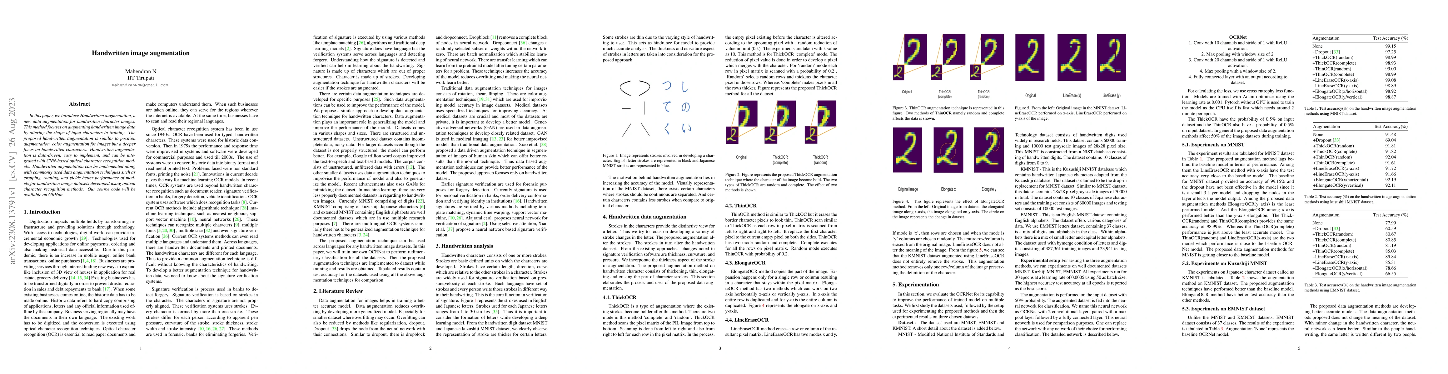 Thumbnail for Handwritten image augmentation