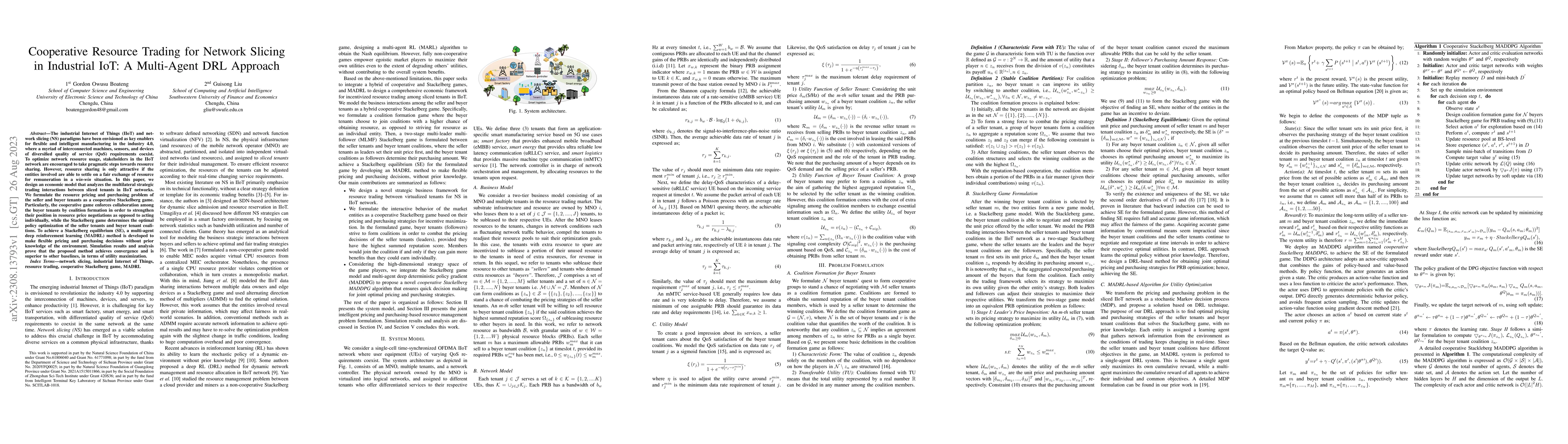 Thumbnail for Cooperative Resource Trading for Network Slicing in Industrial IoT: A
  Multi-Agent DRL Approach