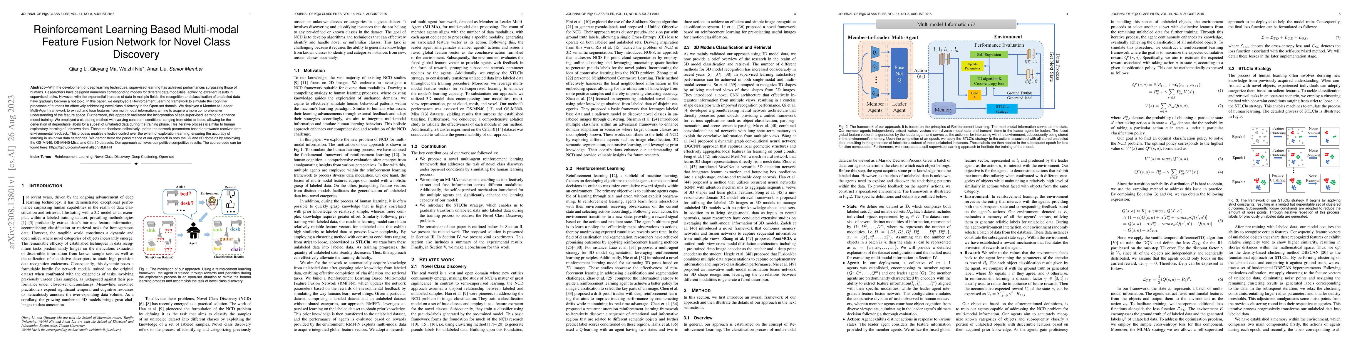 Thumbnail for Reinforcement Learning Based Multi-modal Feature Fusion Network for
  Novel Class Discovery
