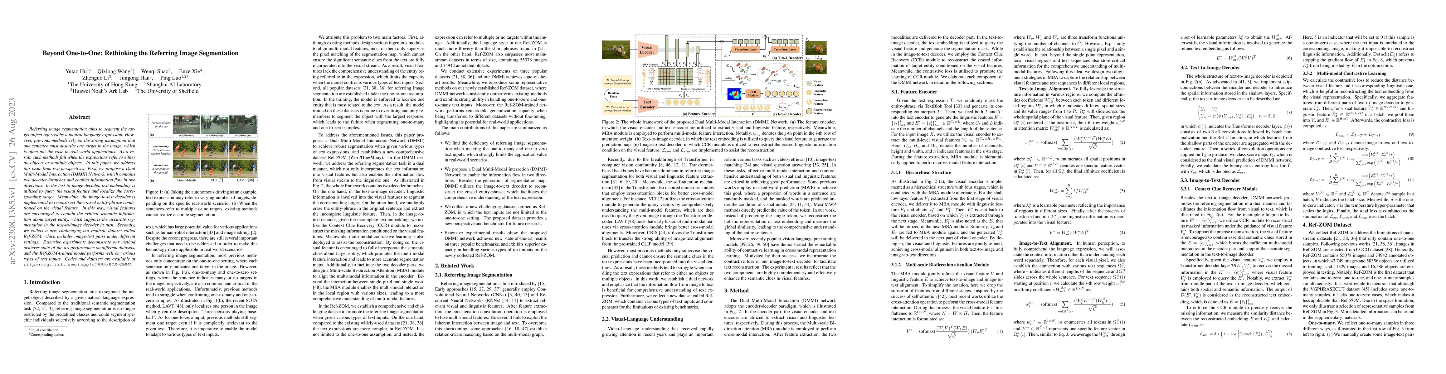 Thumbnail for Beyond One-to-One: Rethinking the Referring Image Segmentation