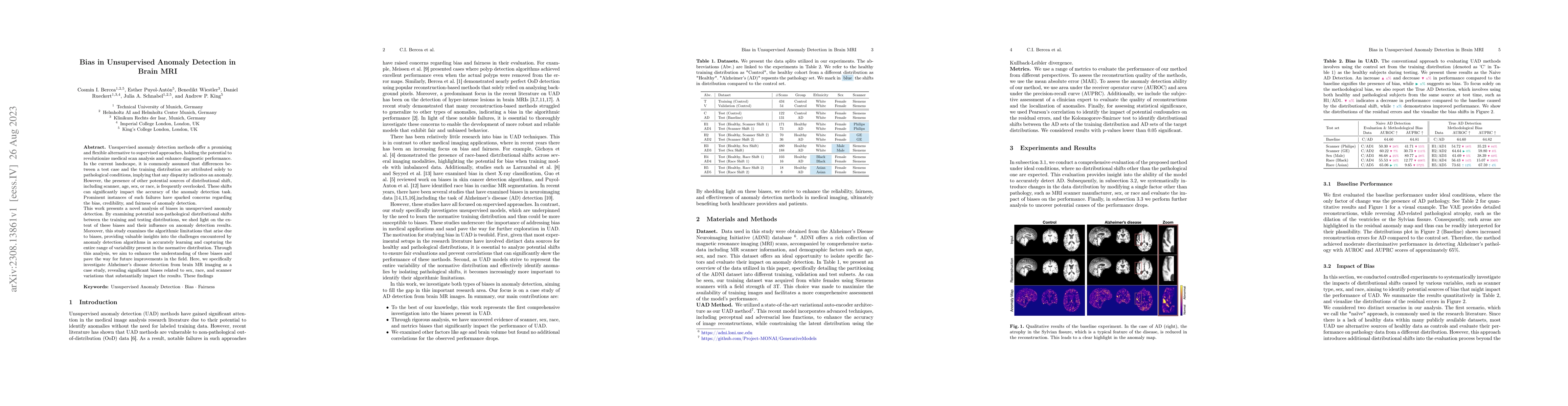 Thumbnail for Bias in Unsupervised Anomaly Detection in Brain MRI