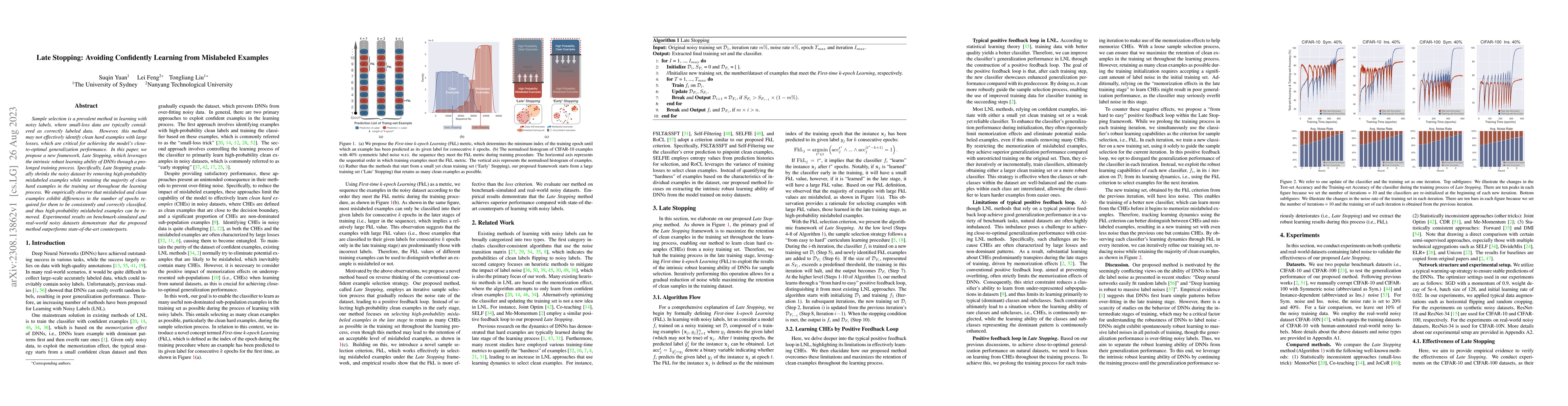Thumbnail for Late Stopping: Avoiding Confidently Learning from Mislabeled Examples