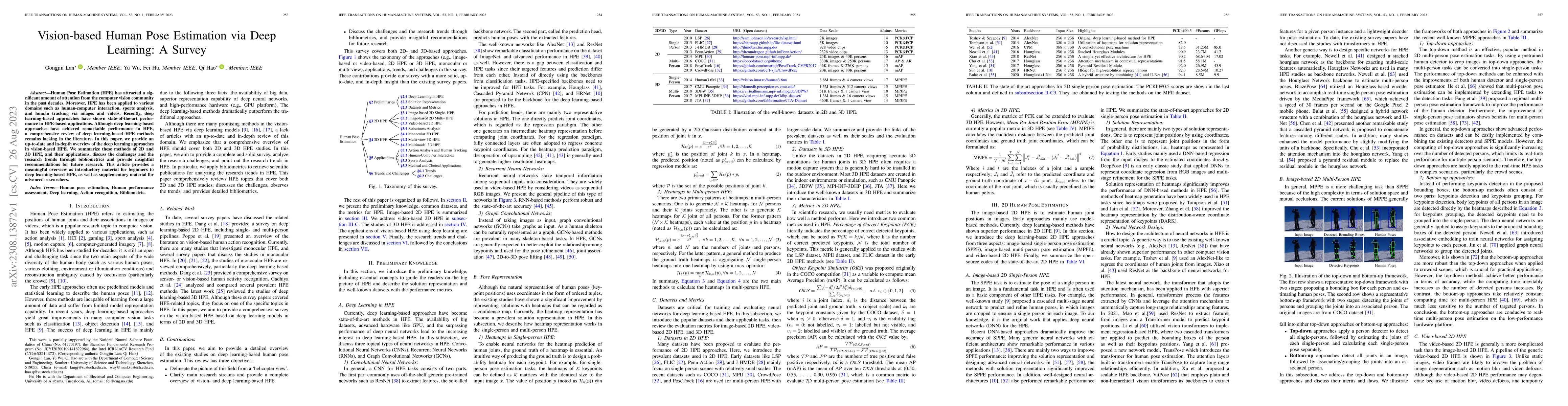 Thumbnail for Vision-Based Human Pose Estimation via Deep Learning: A Survey