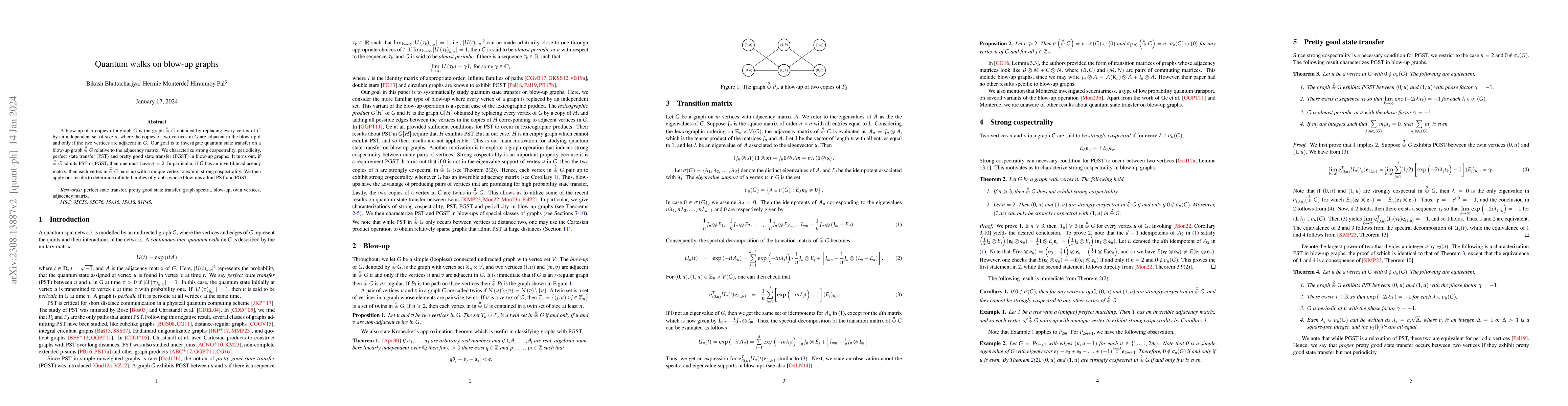 Thumbnail for Quantum walks on blow-up graphs