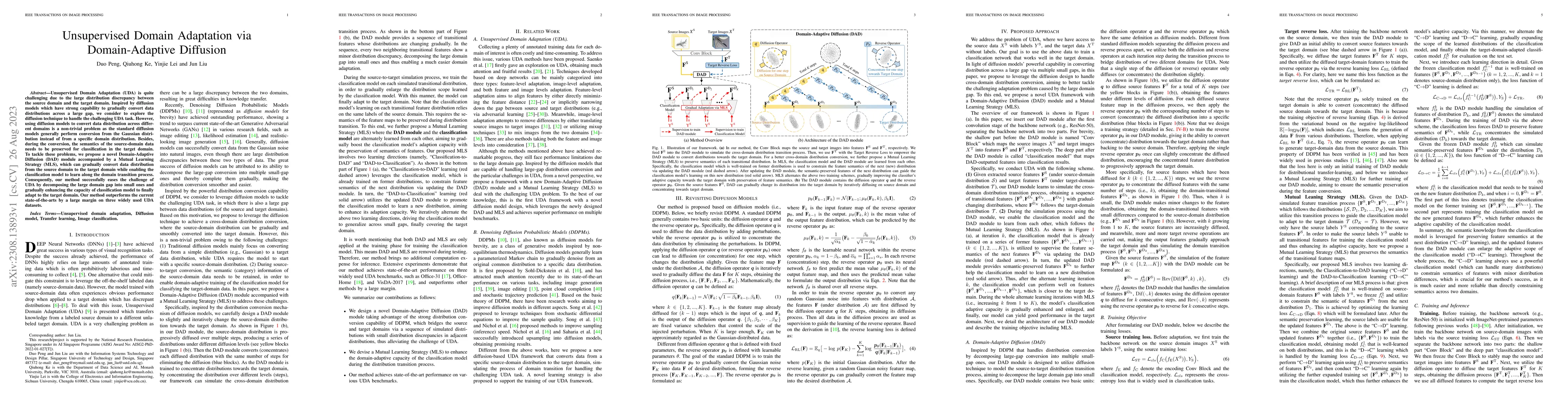 Thumbnail for Unsupervised Domain Adaptation via Domain-Adaptive Diffusion