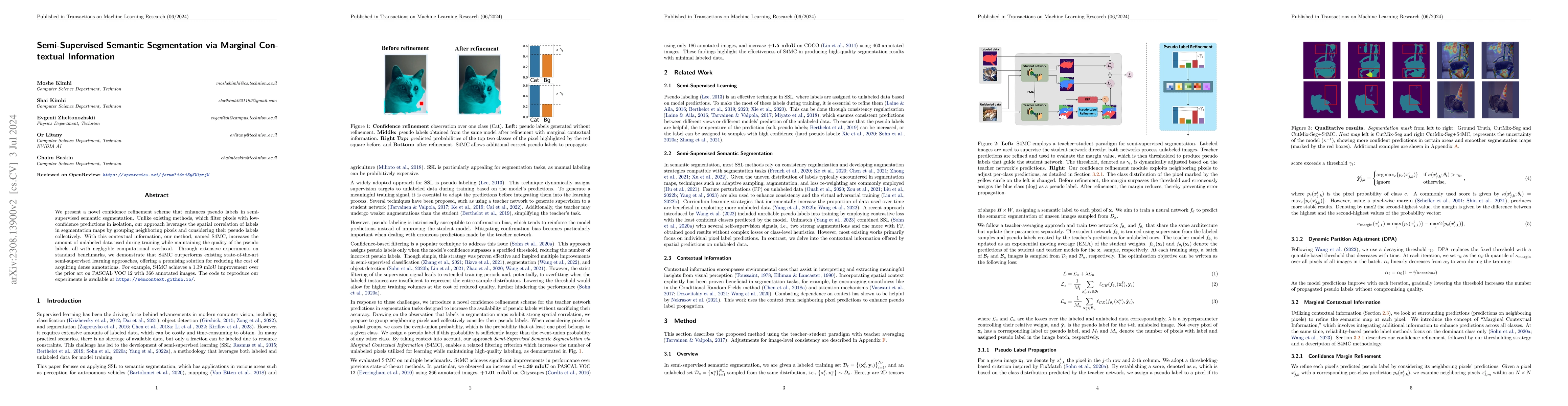 Thumbnail for Semi-Supervised Semantic Segmentation via Marginal Contextual
  Information