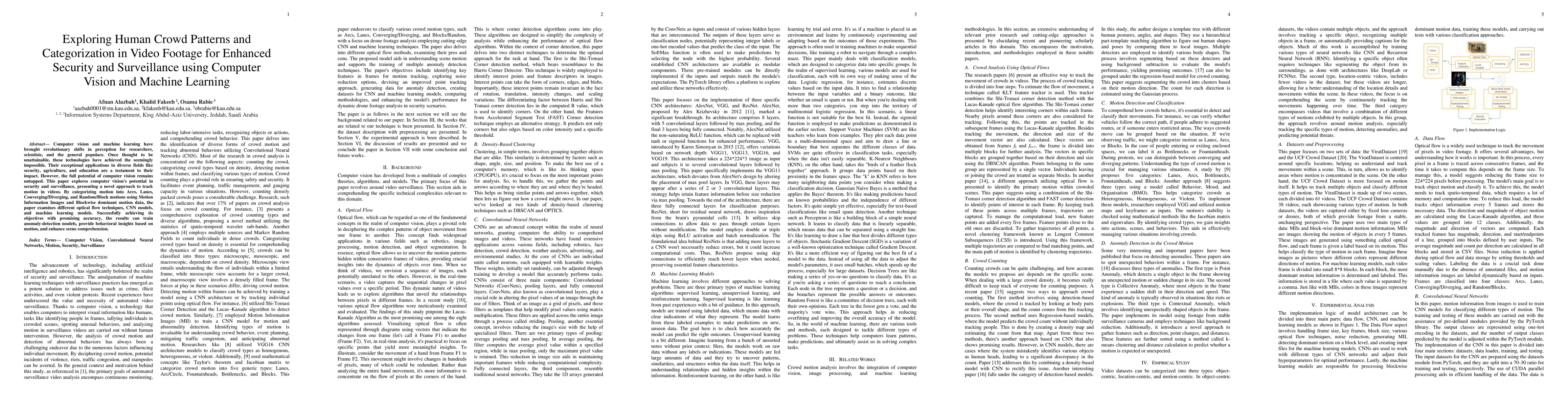 Thumbnail for Exploring Human Crowd Patterns and Categorization in Video Footage for
  Enhanced Security and Surveillance using Computer Vision and Machine Learning