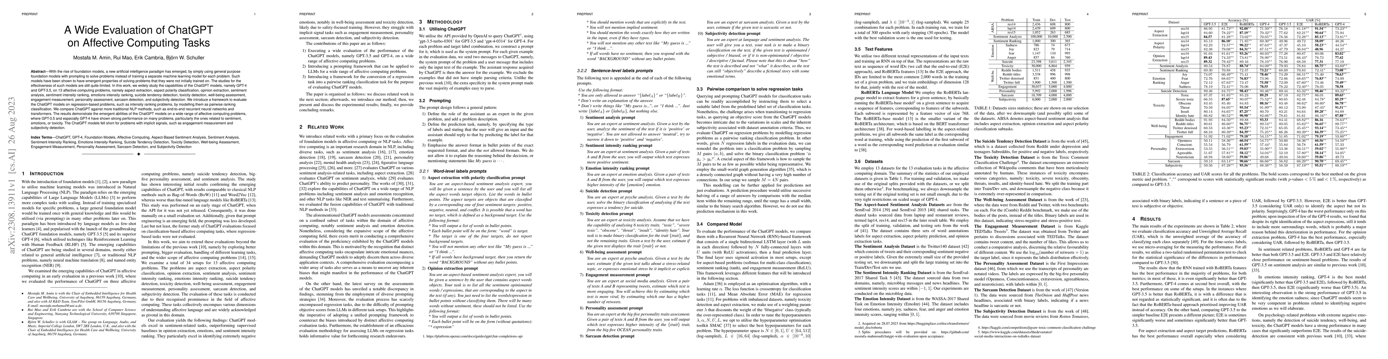 Thumbnail for A Wide Evaluation of ChatGPT on Affective Computing Tasks