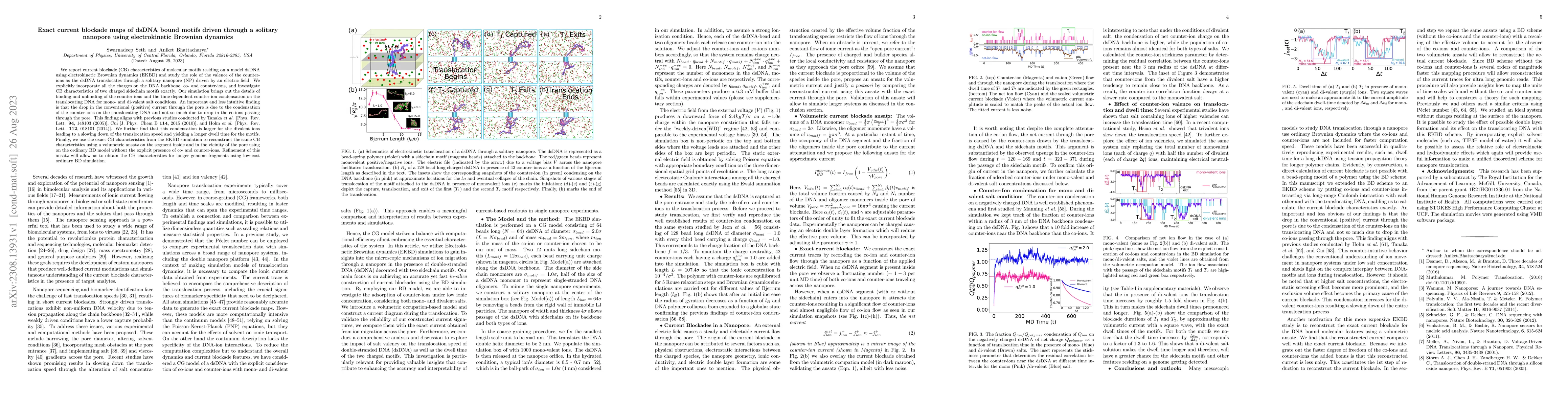 Thumbnail for Exact current blockade maps of dsDNA bound motifs driven through a
  solitary nanopore using electrokinetic Brownian dynamics