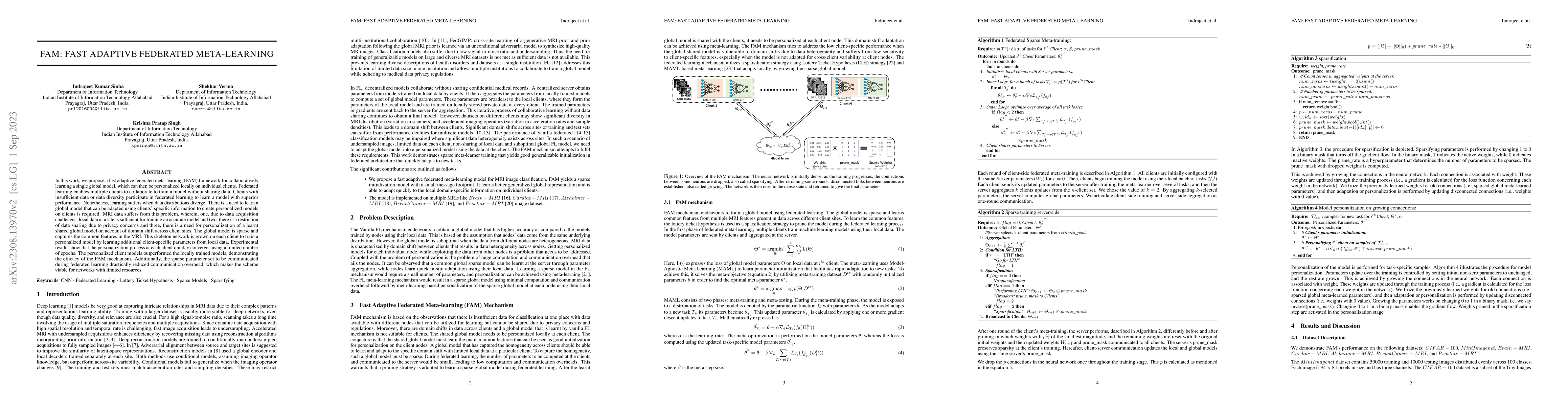 Thumbnail for FAM: fast adaptive federated meta-learning