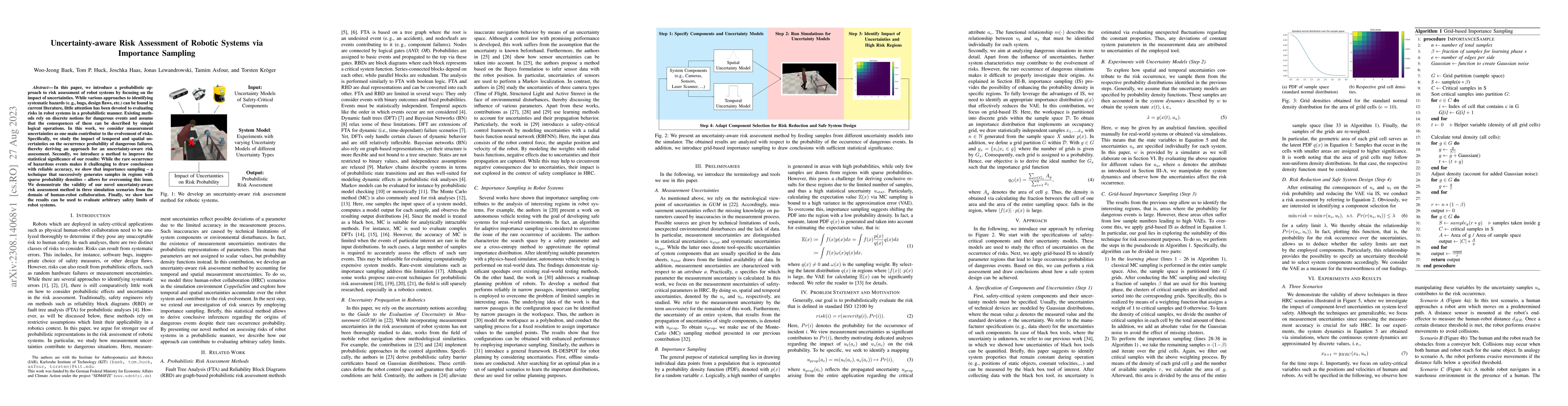 Thumbnail for Uncertainty-aware Risk Assessment of Robotic Systems via Importance
  Sampling