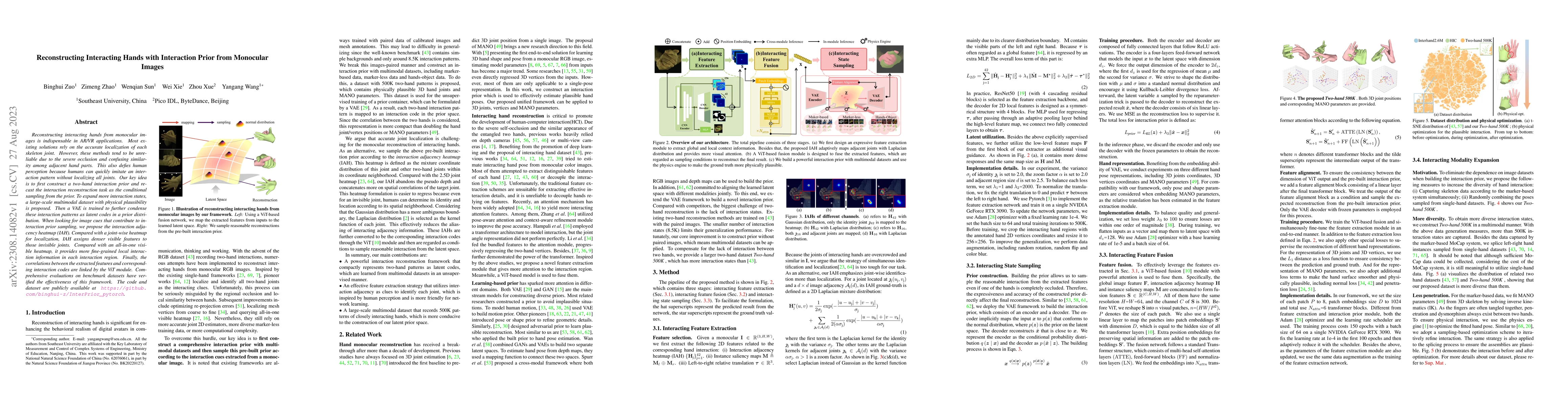Thumbnail for Reconstructing Interacting Hands with Interaction Prior from Monocular
  Images
