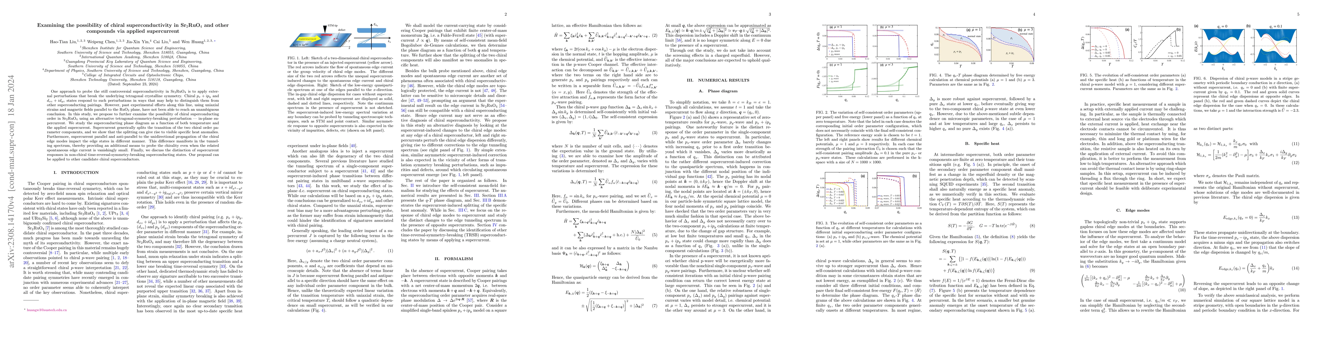 Thumbnail for Examining the possibility of chiral superconductivity in Sr$_2$RuO$_4$
  and other compounds via applied supercurrent