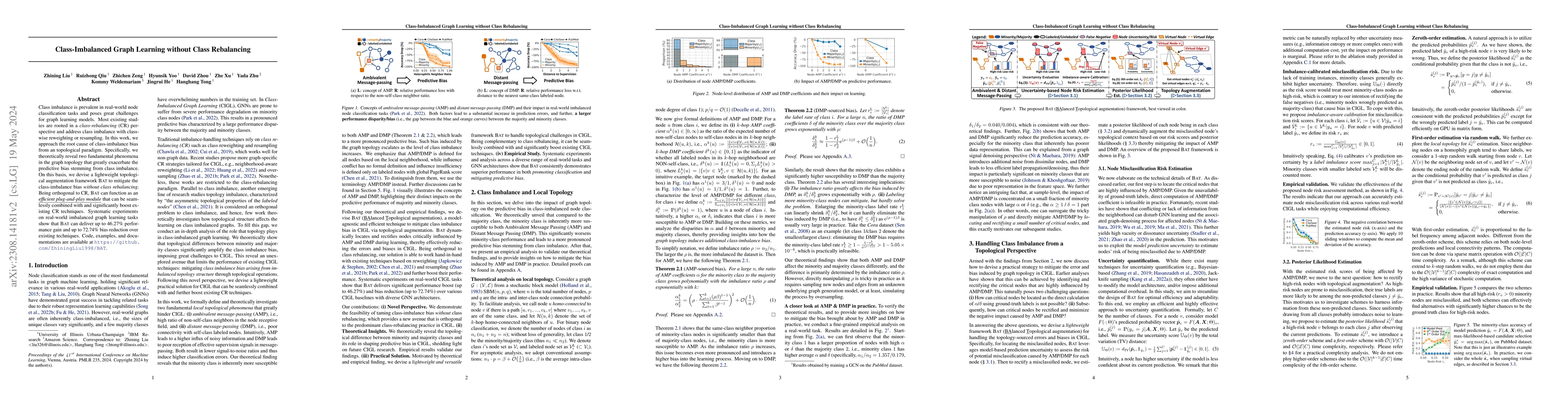 Thumbnail for Class-Imbalanced Graph Learning without Class Rebalancing