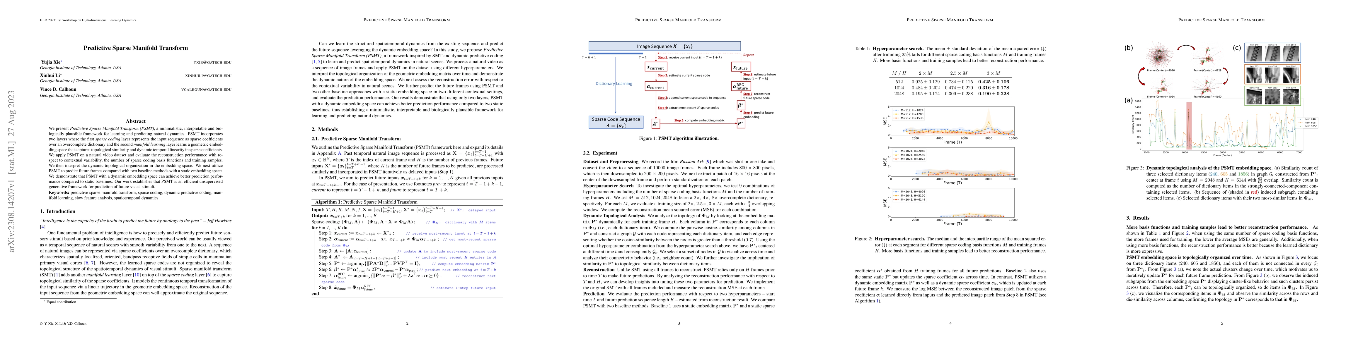 Thumbnail for Predictive Sparse Manifold Transform