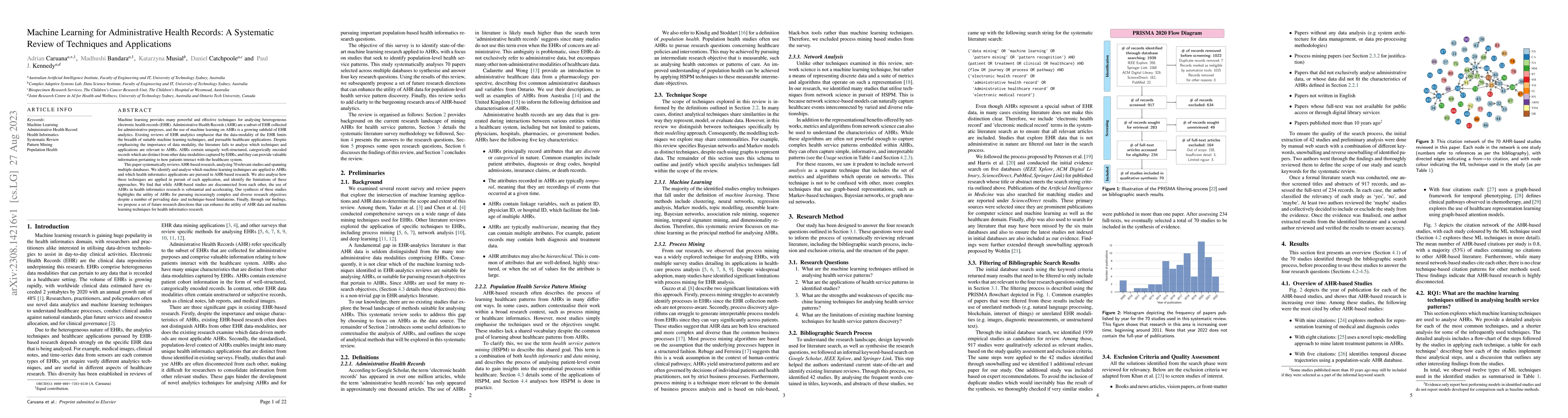 Thumbnail for Machine Learning for Administrative Health Records: A Systematic Review
  of Techniques and Applications