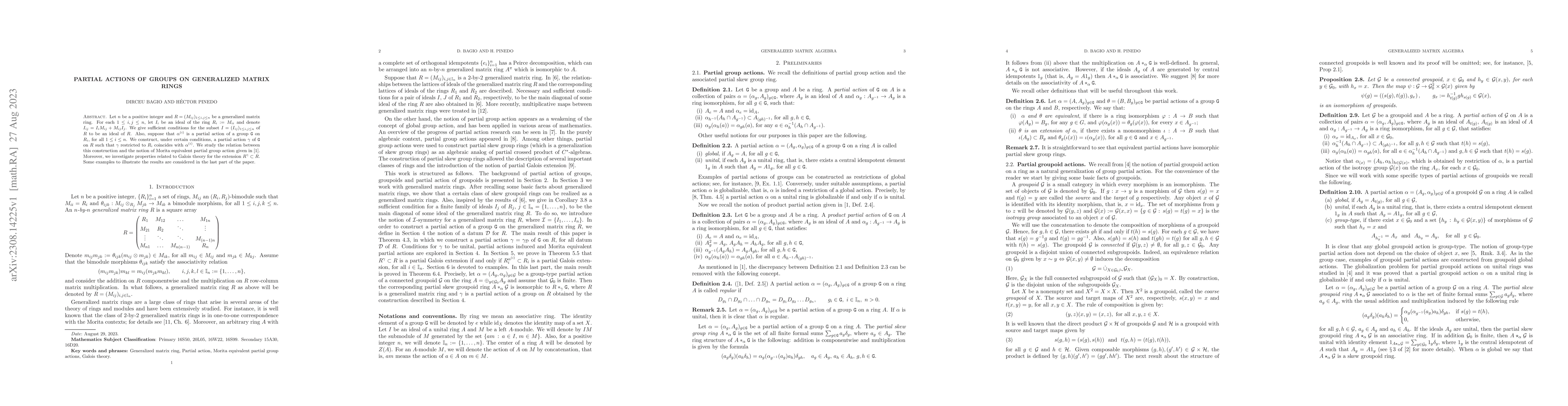Thumbnail for Partial actions of groups on generalized matrix rings