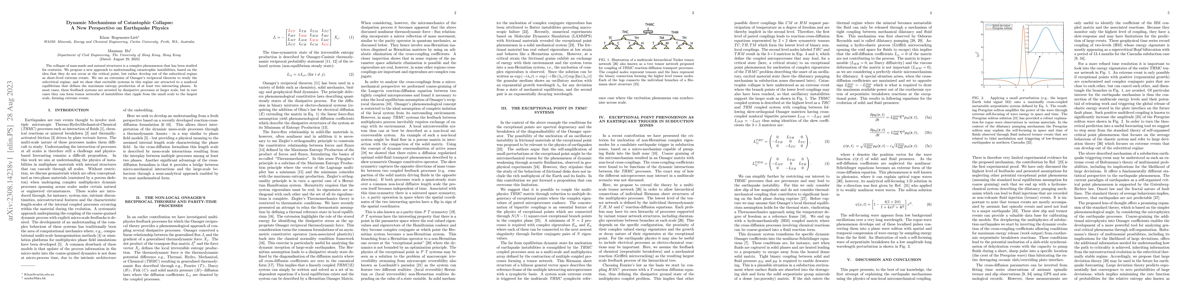 Thumbnail for Dynamic Mechanism of Catastrophic Collapse: An New Perspective on
  Earthquake Physics