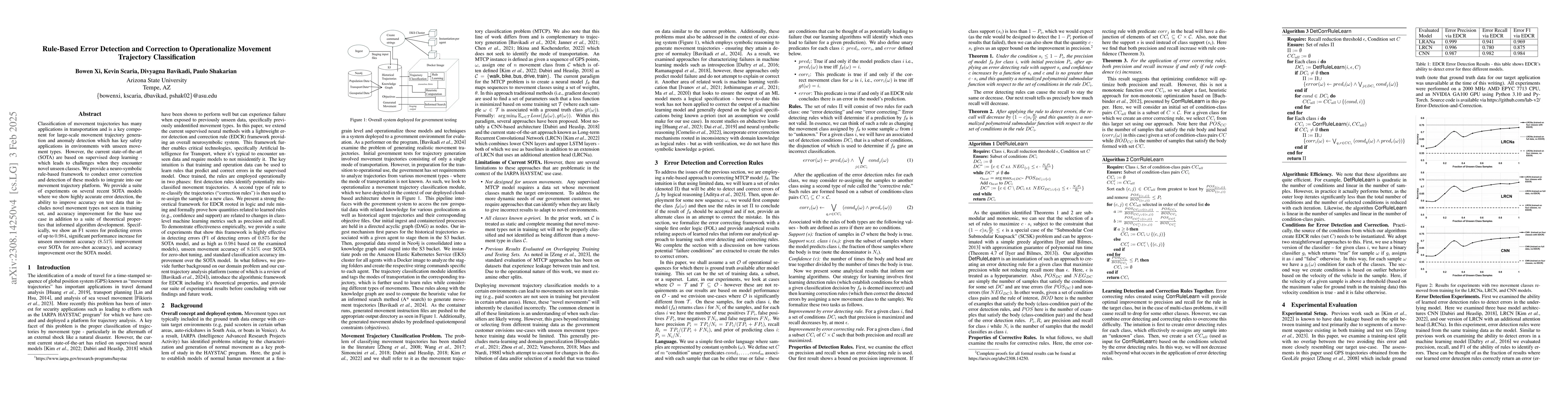 Thumbnail for Rule-Based Error Detection and Correction to Operationalize Movement
  Trajectory Classification